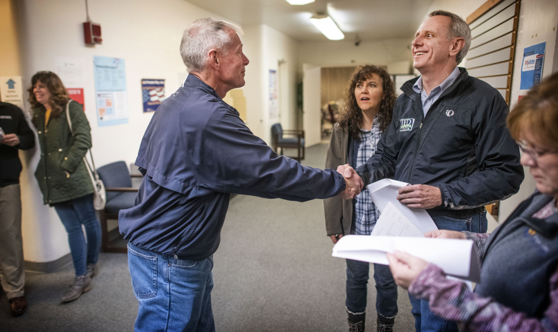 Kip Kelly congratulates Ted Koehler